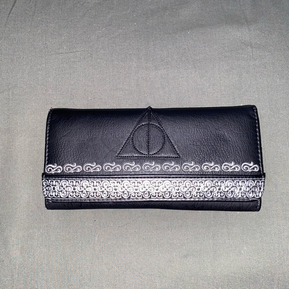 Harry Potter Black and Silver Embroidered Wallet
